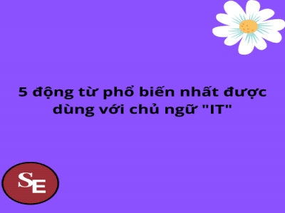 5 động từ phổ biến nhất được dùng với "IT"